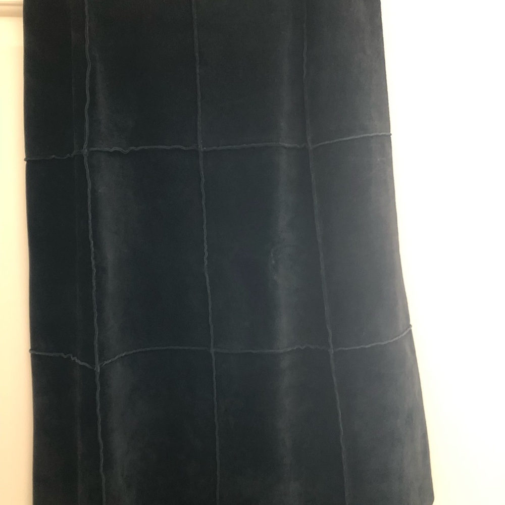 Black suede midi skirt new with tags